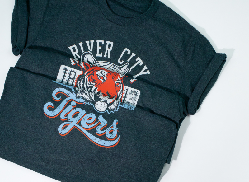 Varsity screen-printed heat transfers